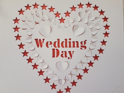 Wedding cut out , pop up hearts SVG Cutting file.