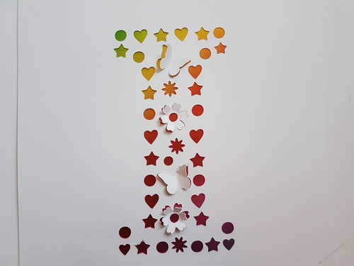 Letter I pop up/cut out paper cuts SVG digital file download.