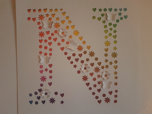 Letter N pop up/cut out paper cuts SVG digital file download.