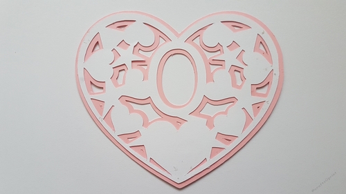 Letter Q  layered heart SVG Cutting file.Digital download.
