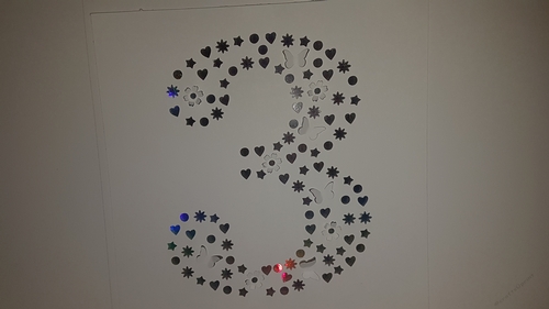 Numbers (3) Pop up cut out SVG cutting file
