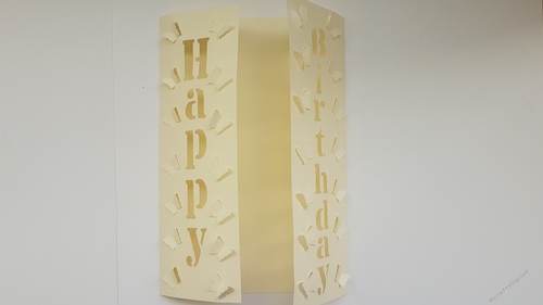 Gatefold Happy Birthday card with pop up Butterflies. 