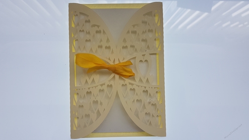 Heart Gatefold card/invitation 5 x7 SVG cutting file