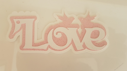 Love birds layered  word  SVG fie.