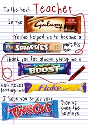 Teacher A4 digital download for chocolates
