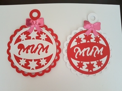 Mum layered Christmas Bauble