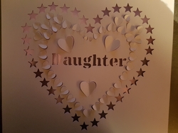 Daughter pop up heart cut out SVG cutting file