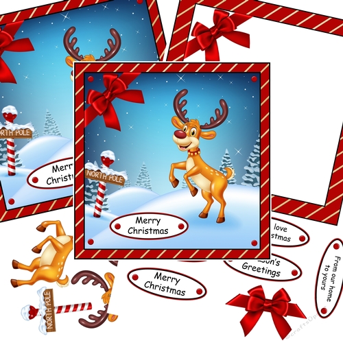 Christmas happy reindeer (Red)