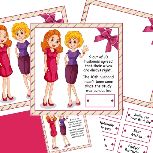 9 out of 10 husbands - humorous card