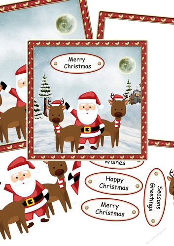 Santa and his reindeer