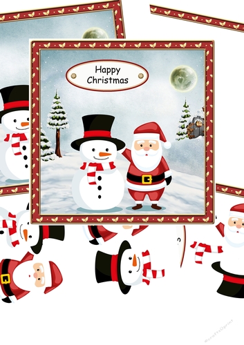 Santa and snowman