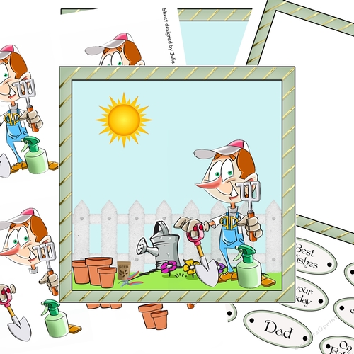 Gardener - Male 7 x 7 card mini kit