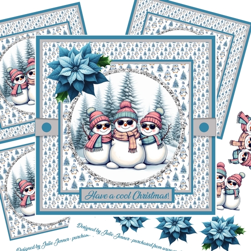 Have a Cool Christmas 1 Decoupage Card Kit