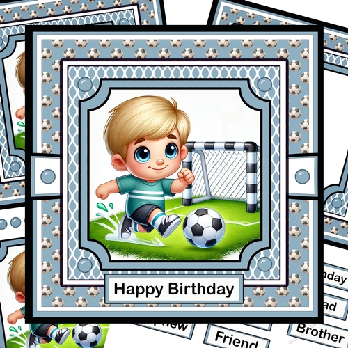Football 1 Decoupage Card Kit