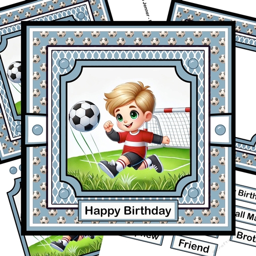 Football 2 Decoupage Card Kit