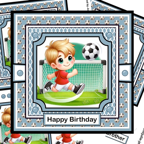 Football 3 Decoupage Card Kit