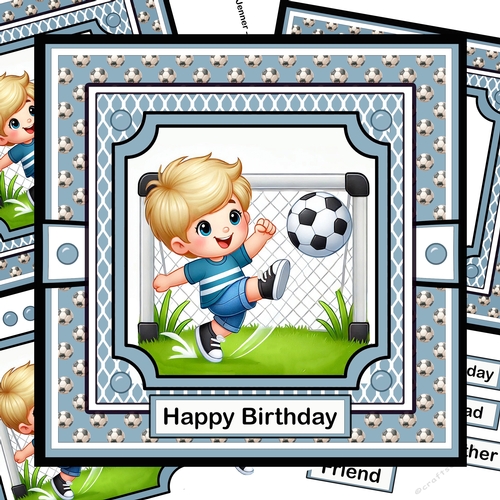 Football 4 Decoupage Card Kit