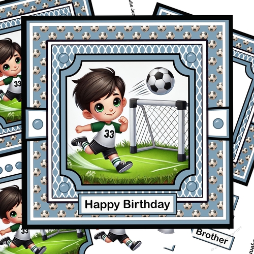 Football 6 Decoupage Card Kit