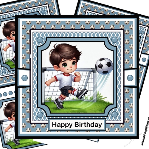Football 7 Decoupage Card Kit
