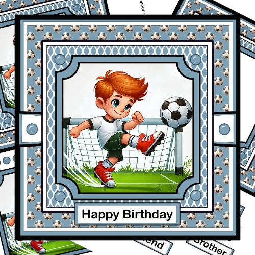 Football 11 - Ginger Hair Decoupage Card Kit