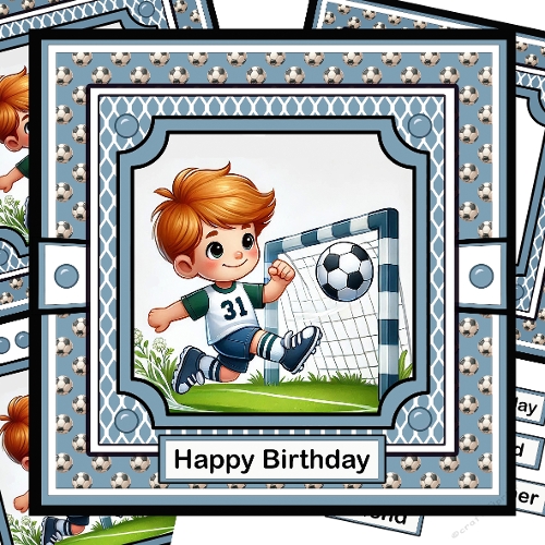Football 12 - Ginger Hair Decoupage Card Kit