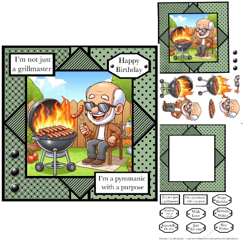 Im not just a grillmaster - BBQ Themed Decoupage Mini Kit