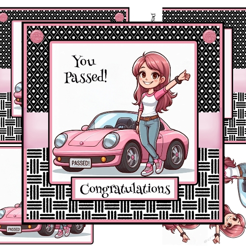 You Passed! - Female Driving Test Congratulations Card