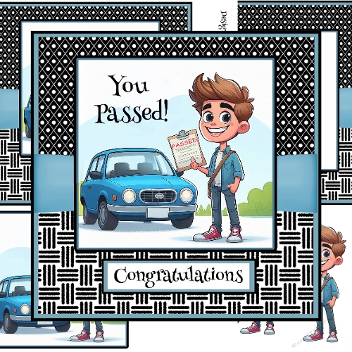 You Passed! Male Driving Test Congratulations Card