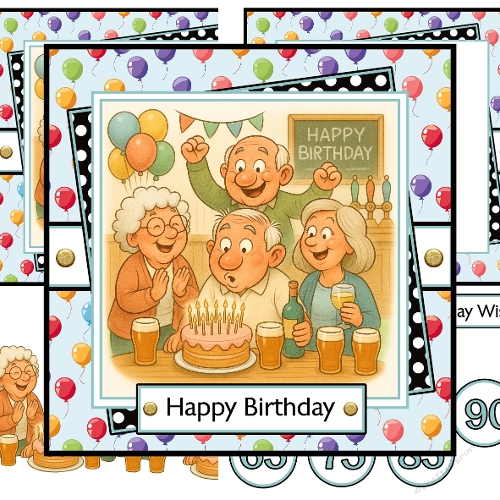 cup1391051_2745 - Blow out the candles Decoupage Birthday Card