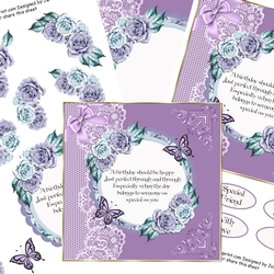 Purple Floral Frame