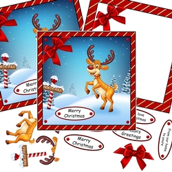 Christmas happy reindeer (Red)