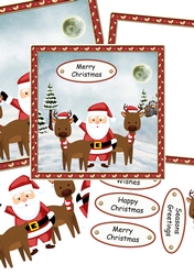 Santa and his reindeer