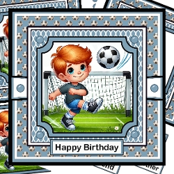 Football 10 - Ginger Hair Decoupage Card Kit