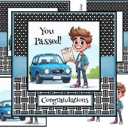 You Passed! Male Driving Test Congratulations Card