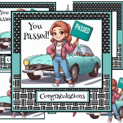 You Passed! Female Driving Test Congratulations Card