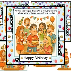 Birthday Cheers At The Pub Decoupage Card