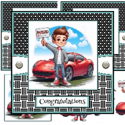 Passed With Style Decoupage Card