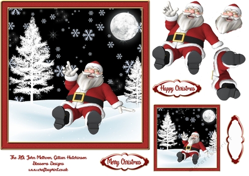 Christmas Santa aprox 7x7 inches