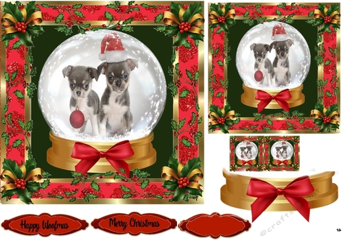 Christmas globe Animals dog 1