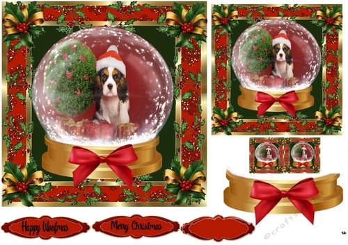 Christmas globe Animals dog 2