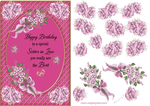 Pink birthday sister-in-law