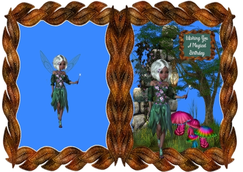 Fairy cut and fold birthday