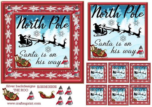 A lovely Christmas Design with 6 toppers