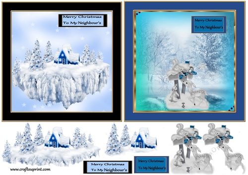 Christmas to our Neighbours 2 card design they fit a 6 inch card