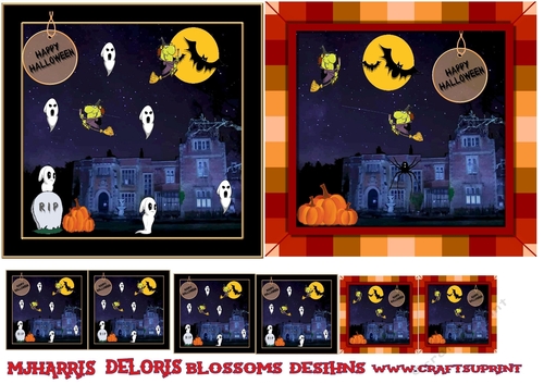 2 Halloween toppers and tags