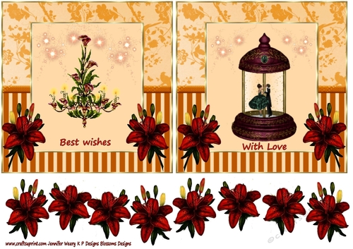 2 card toppers with decoupage 