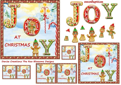 Gingerbread Christmas 1  approx. 6 x 6inches