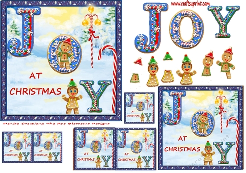 Gingerbread Christmas 2  approx. 6 x 6inches