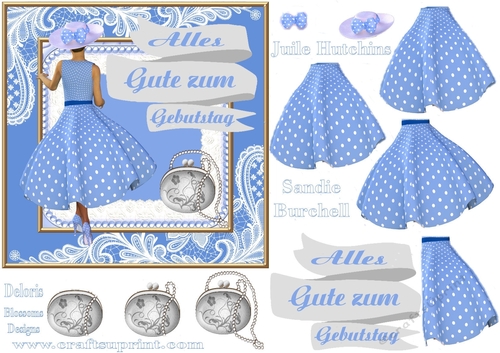 Birthday design with German greeting