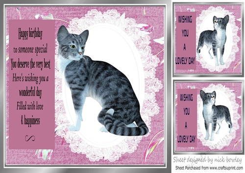 Lovely cat topper sheet
